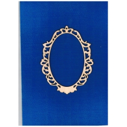 SKLEJKA #3mm Owal, ramka 17,5x12cm ozdobna, cienka, ażurowa z zawieszką